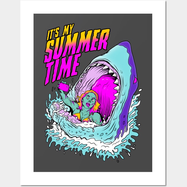 Summer Time Zombie Wall Art by RancidNoodle